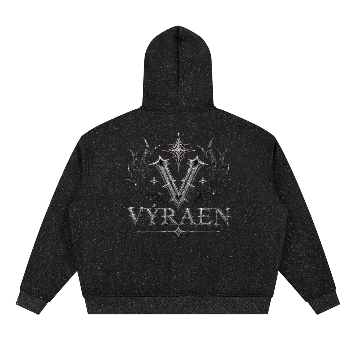 VYRAEN Sparkles Full Zip Boxy Hoodie