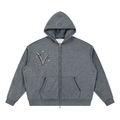 VYRAEN Sparkles Full Zip Boxy Hoodie