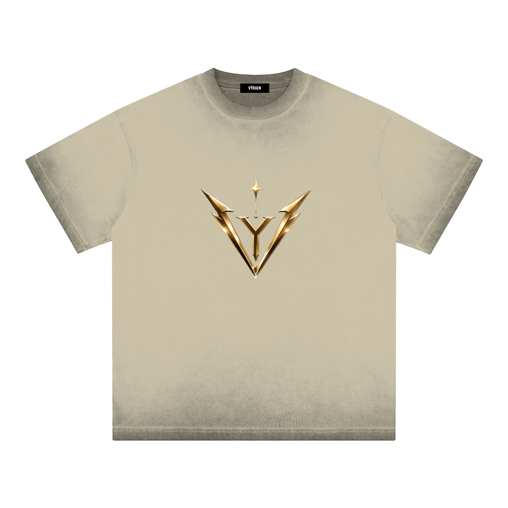 VYRAEN Reverse Dyed Loose Cotton T-Shirt