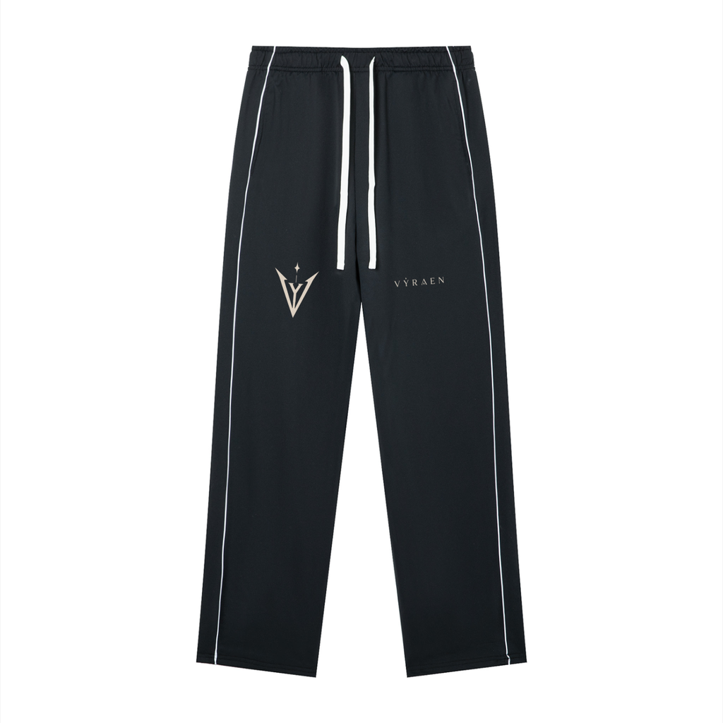 VYRAEN Men’s Piping Straight Leg Sweatpants