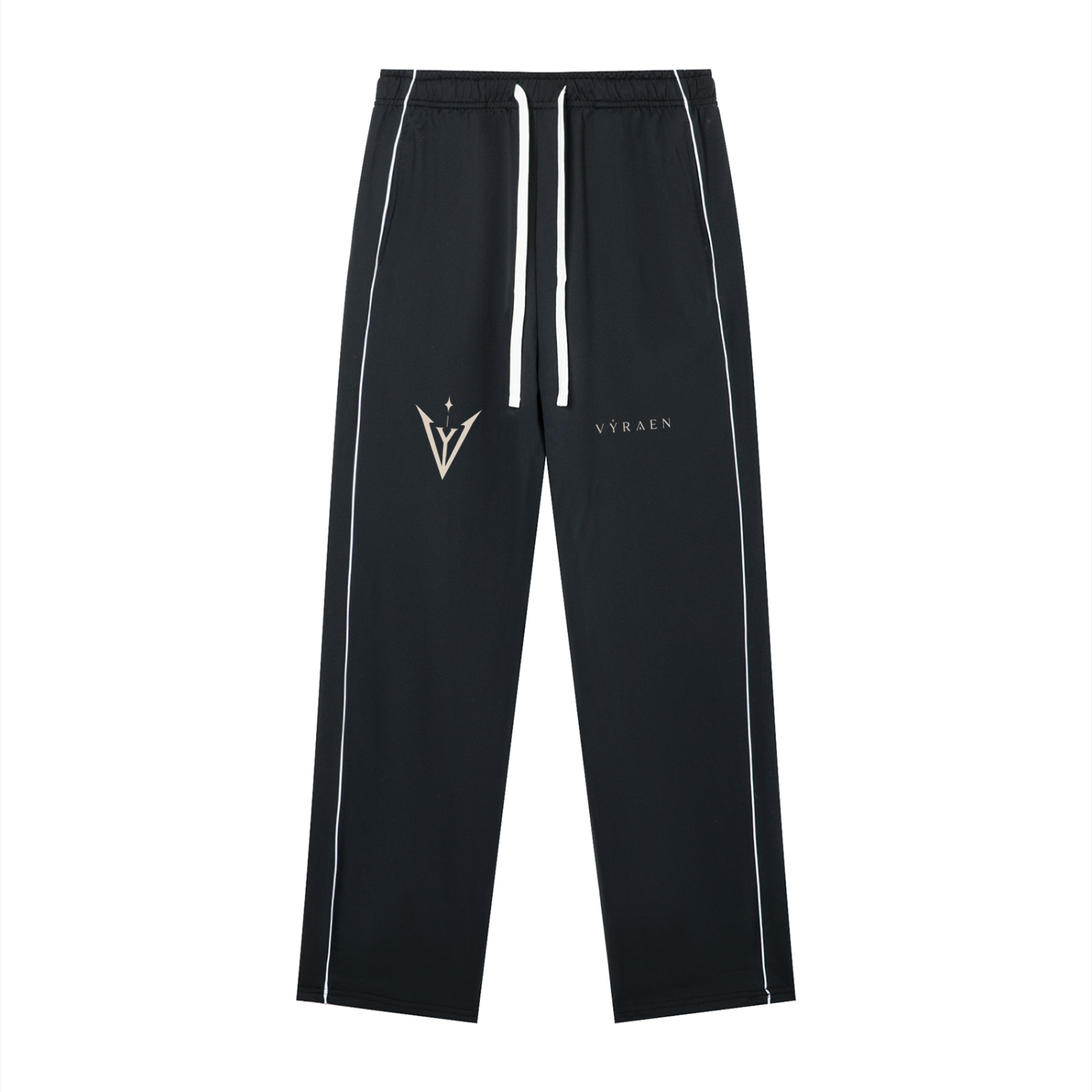 VYRAEN Men’s Piping Straight Leg Sweatpants