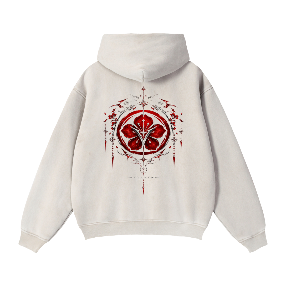 VYRAEN Crimson Bloom Zip