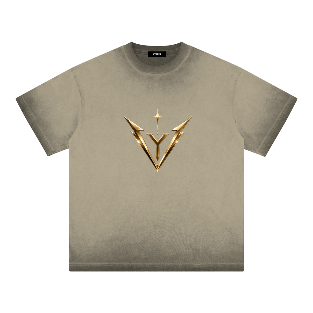 VYRAEN Reverse Dyed Loose Cotton T-Shirt