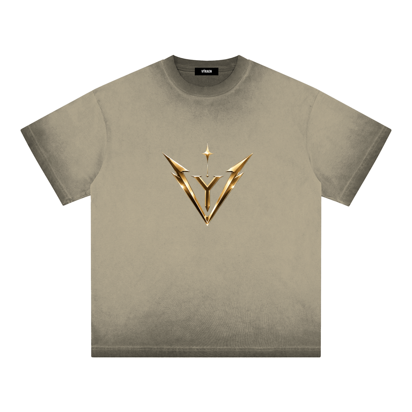 VYRAEN Reverse Dyed Loose Cotton T-Shirt