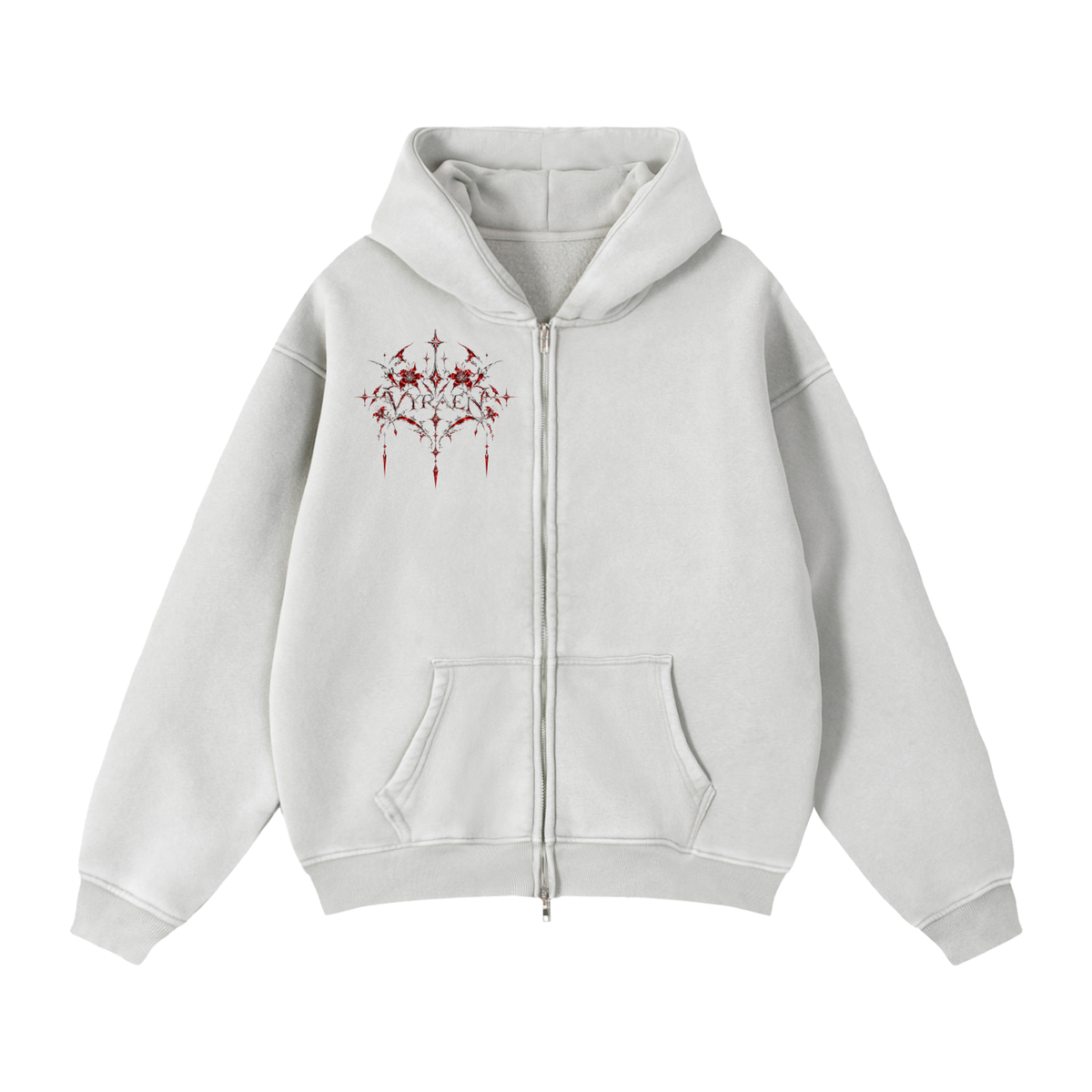 VYRAEN Crimson Bloom Zip