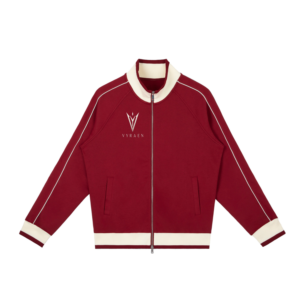 Color Block Raglan Sleeve Zip Track Jacket