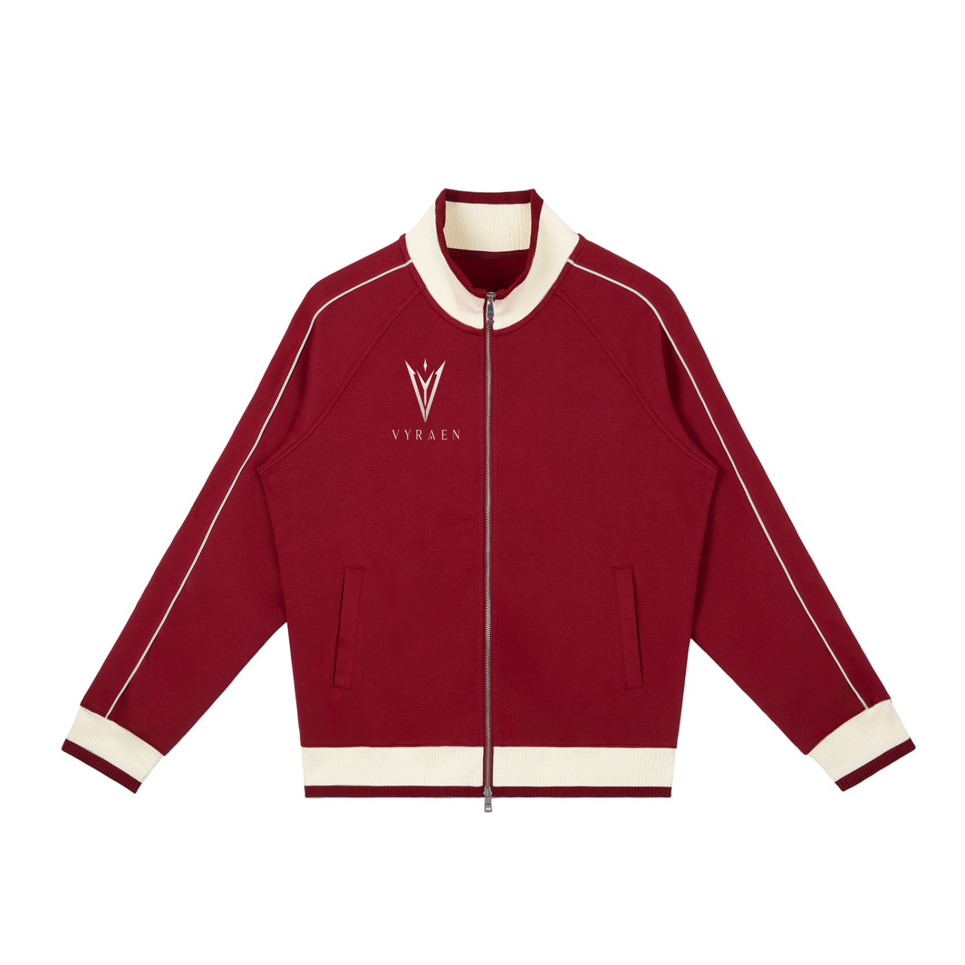 Color Block Raglan Sleeve Zip Track Jacket